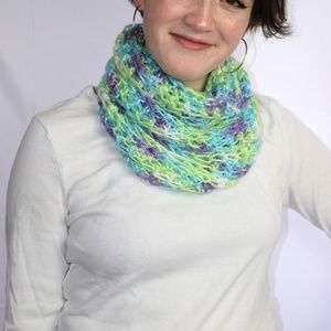 Crocheted Cowl Neckwarmer Lacy Scarf